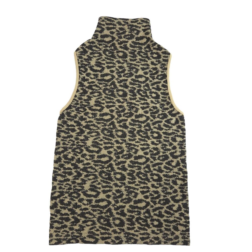 Choice Leopard Print High Neck Racerback Tank Top S 90s Y2K Maximalist
